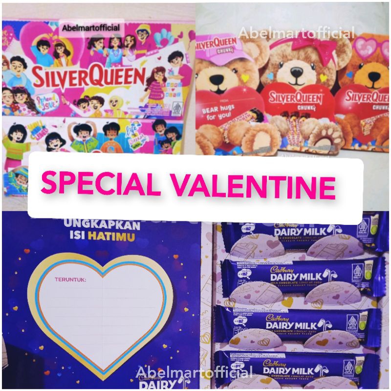 

(Ready!!) SILVERQUEEN MONTES VALENTINE / SILVERQUEEN CHUNKY BAR EDISI VALENTINE BEAR / SILVERQUEEN BEAR / SILVERQUEEN BERUANG/ CADBURY VALENTINE / COKELAT VALENTINE / HAMPERS VALENTINE / VALENTINE GIFT