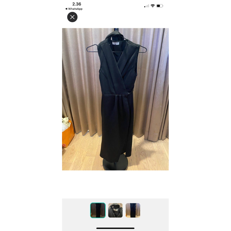 vezzo black office dress