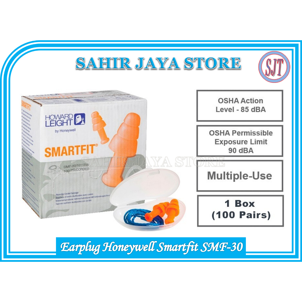 Earplug Safety Earplug Honeywell Smartfit Detachable Corded Reusable Earplug SMF30