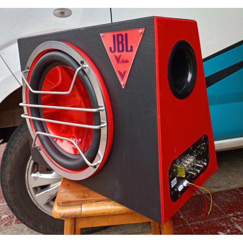 AUDIO MOBIL SUBWOOFER AKTIF ADX 12 INC TERPASANG POWER AMPLIFIER DAN GRIL/PELINDUNG STAINLESS