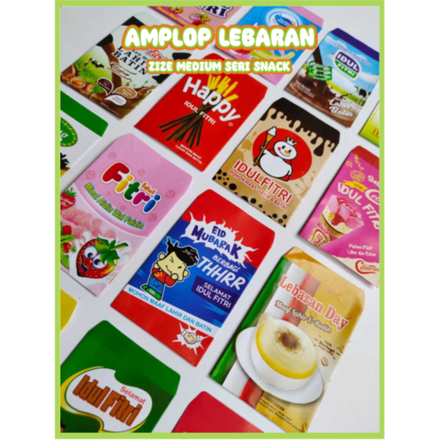 

Amplop Lebaran 2025 Motif Snack terbaru/ Medium/ Tebal/ Premium/ Viral 1Pax=10pcs