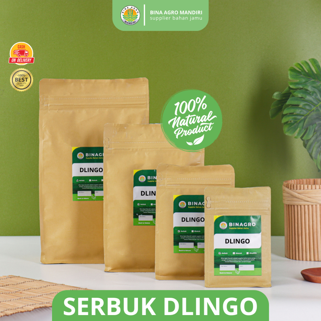 DLINGO Serbuk Bubuk Jamu Dlingo Murni Tanpa Campuran 100gtr 250gr 500gr 1kg Premium Binagro