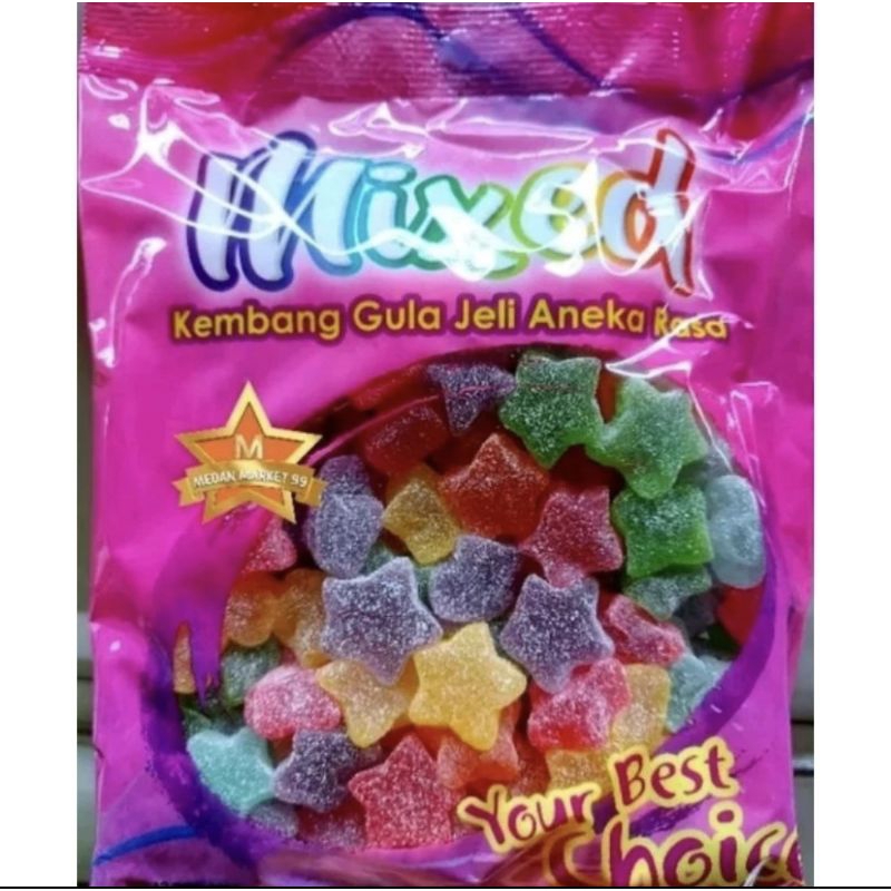 

[500gr] PERMEN JELLY WAISUN STARWAY MIXED PASTILLES - KEMBANG GULA JELI WARNA WARNI