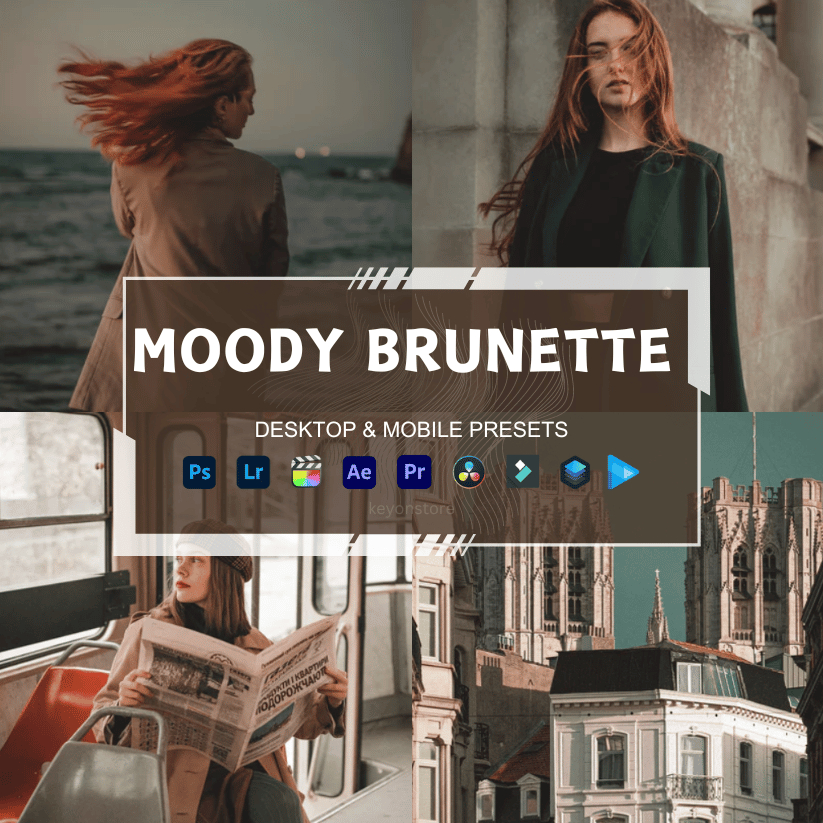 Preset Lightroom Premium - 10 Moody Brunnete + LUTs