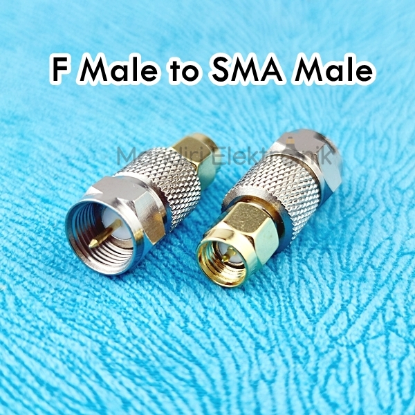Konektor F Male to SMA Male - Barel Adapter SMA Male ke F Male Good Quality
