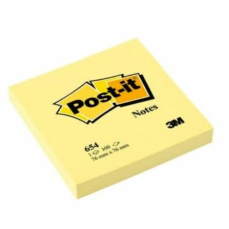 

Post it / Sticky Notes 654 3M Kuning (1 pad / 100 lmbr)