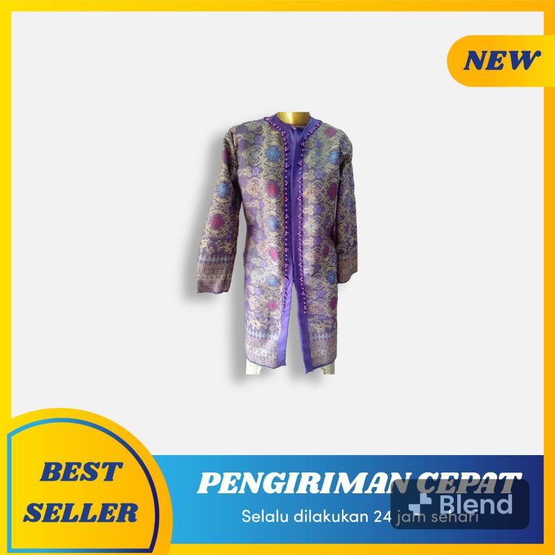 long cardi tenun songket,cardi tenun songket kalimantan,long cardy,outer wanita kekinian,cardy mewah