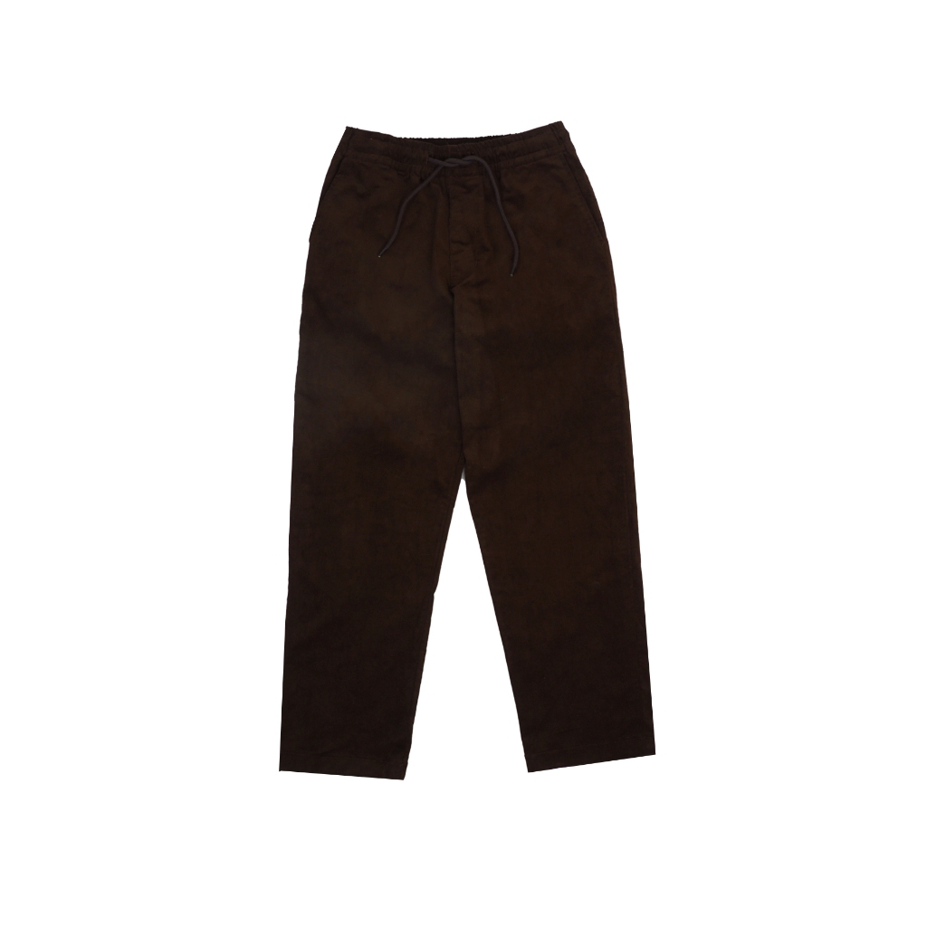 Goster Cotton Corduroy Relax Ankle Pants - Linear Dark Brown