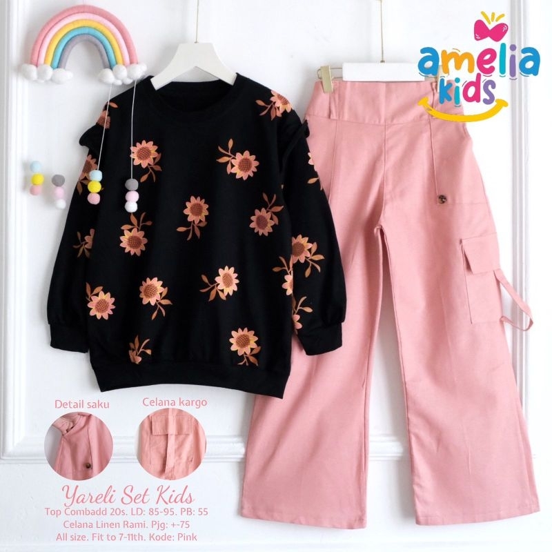 yareli set/ vahide set kids produk Amelia kids fashion