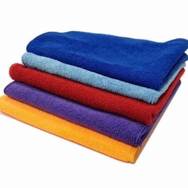Kain Lap Microfiber Tebal Premium 35x35 Lap Handuk Serat Fiber Lap Dapur Cafe Restoran Mall Hotel Me