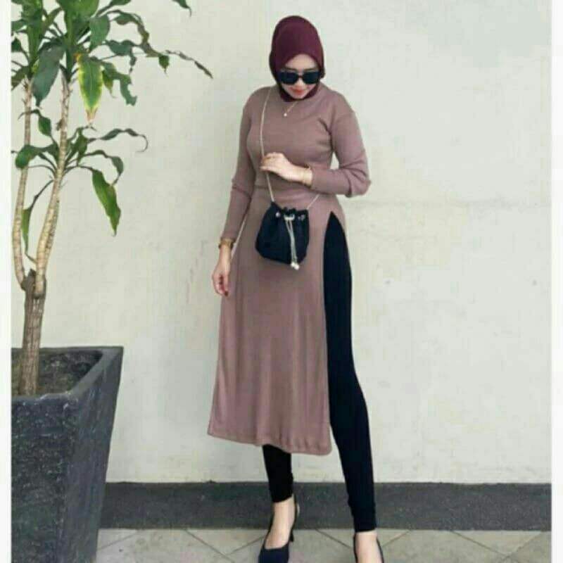 RARA TUNIK PREMIUM / RARA TUNIK BELAH SAMPING / HIJAB FASHION / TUNIK RAJUT