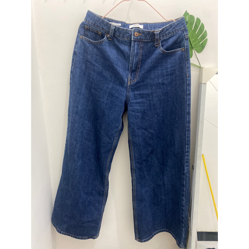 preloved bershka denim pants jeans cullote kulot