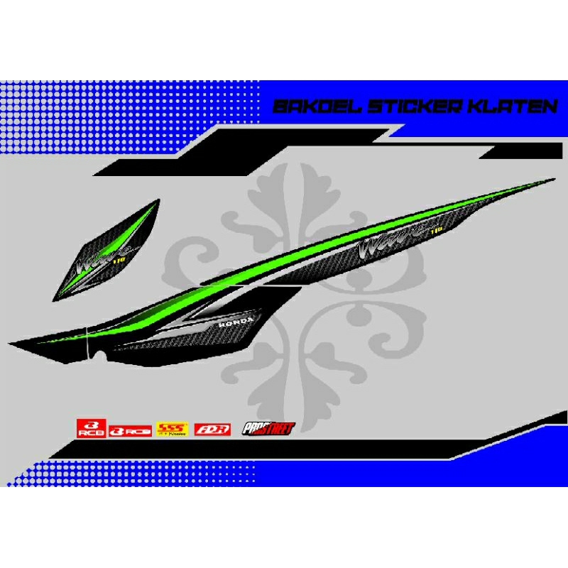 striping honda supra 110 wave