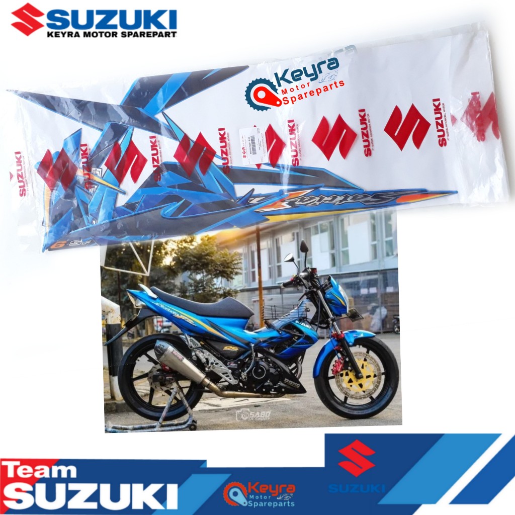 STRIPING SUZUKI SATRIA FU 2008 CKD BIRU ASLI ORIGINAL SUZUKI SGP