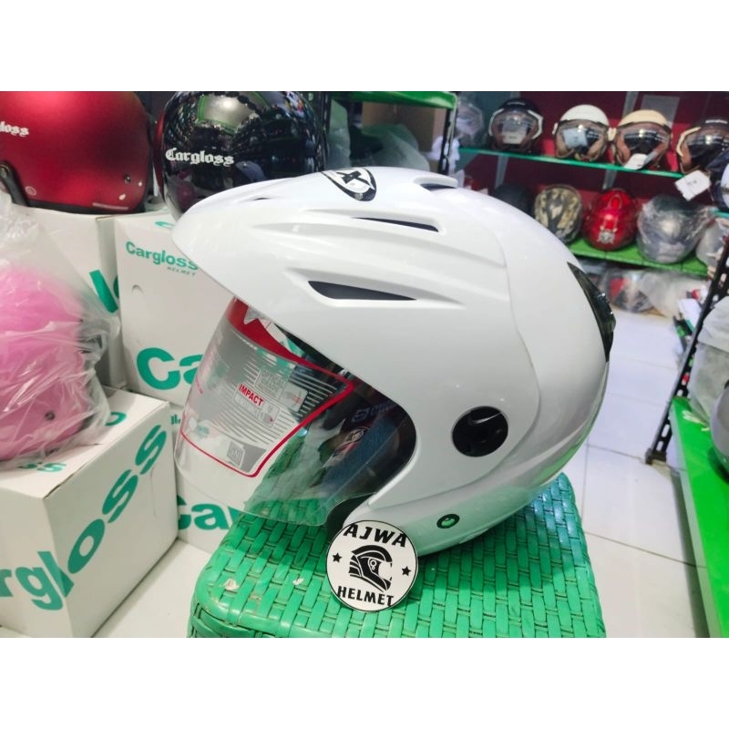 HELM GIX 207 SOLID WHITE / HELM HALFACE MODEL CX 22
