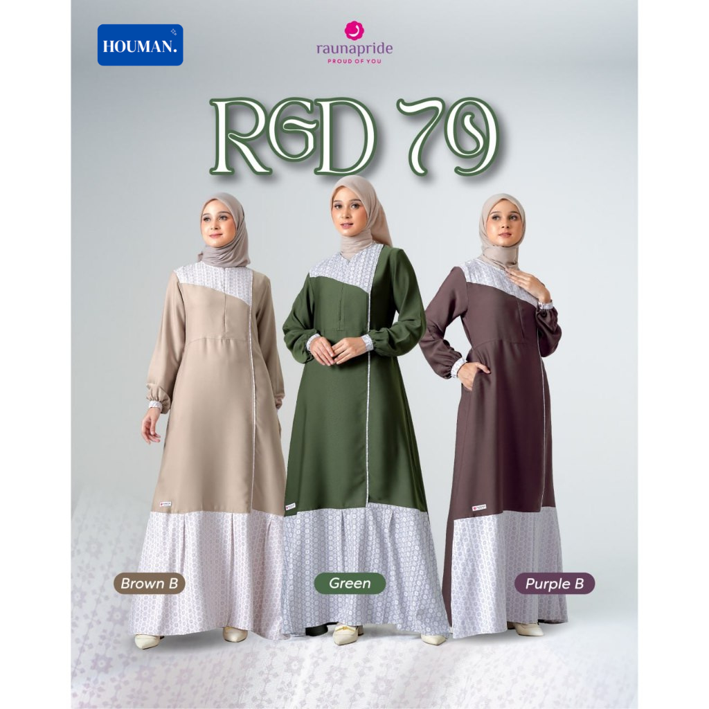 Rauna - Rauna Gamis Dewasa RGD 79 - Gamis Rauna Motif Terbaru 2024