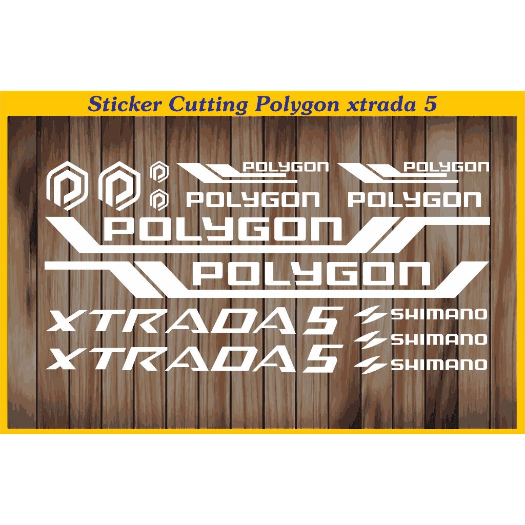 Cutting Stiker Polygon Extrada 5 Variasi Sepeda Sticker Frame Aksesoris Body Style Lipat Keren Decal Striping Bike Road Fixie Mtb