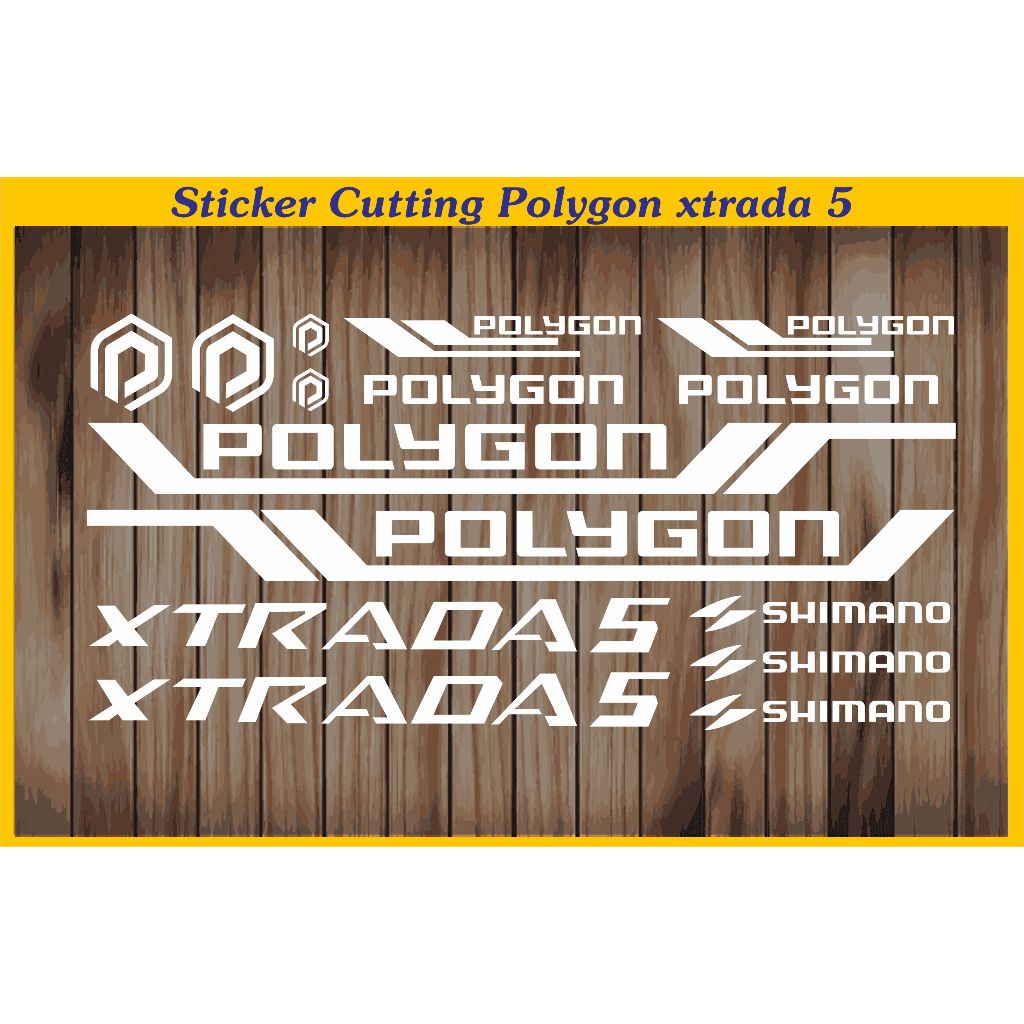 Cutting Stiker Polygon Extrada 5 Variasi Sepeda Sticker Frame Aksesoris Body Style Lipat Keren Decal