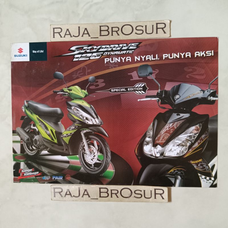 Poster brosur katalog flyer Suzuki Skydrive 125 Special Edition 2012