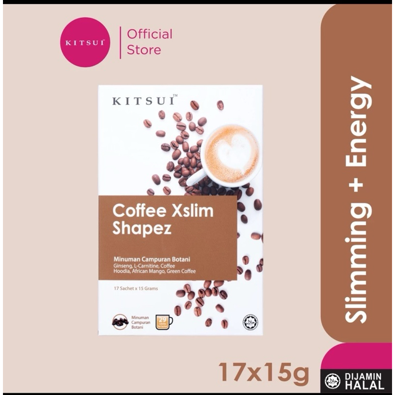 KITSUI Coffee Xslim Shapez 17SX15G (Mocha Flavour) Weight Loss , Lose Weight Supplement ,Product Kur