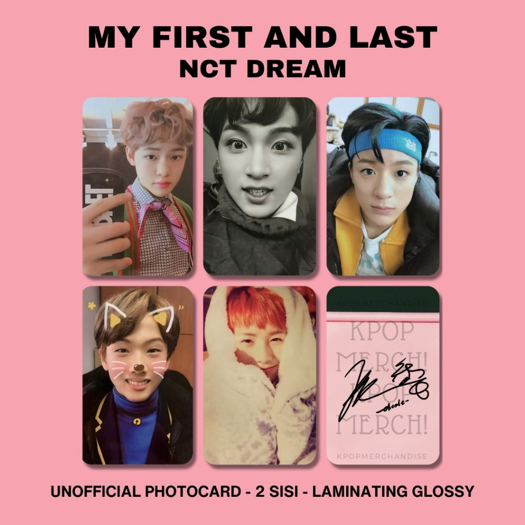 photocard nct dream my first and last mfal pc premium chenle haechan jaemin jeno jisung mark renjun