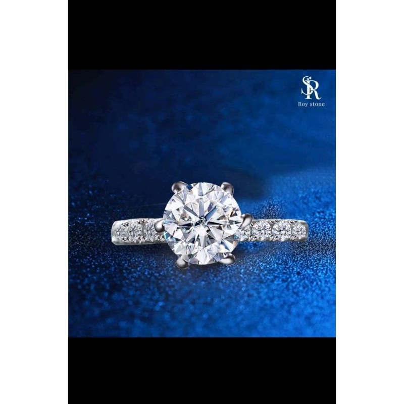 RoyStone - Cincin Moissanite Lady Sertifikat GRA Original