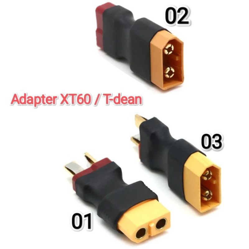 XT60 T Dean Connector Adapter For RC Car Plane Helicopter Quadcopter Lipo Battery