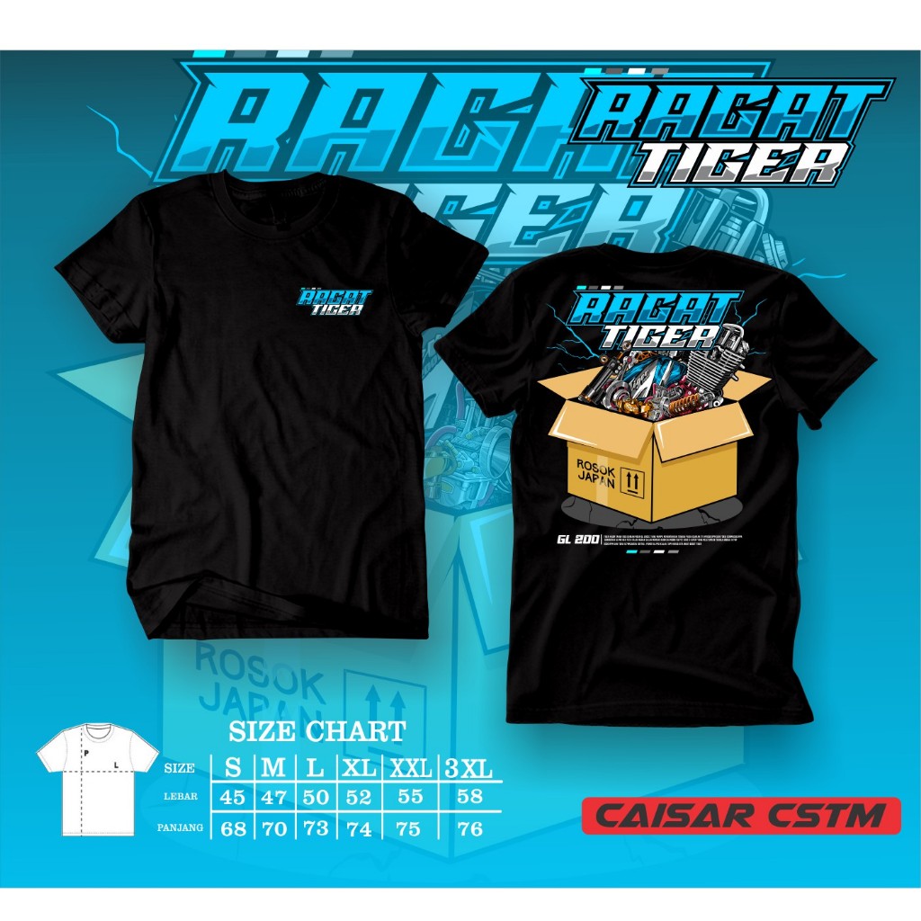 Baju Kaos Honda Ragat Tiger 2000 Gank Gang Revo Lama Herek Herex Distro Original caisar custom