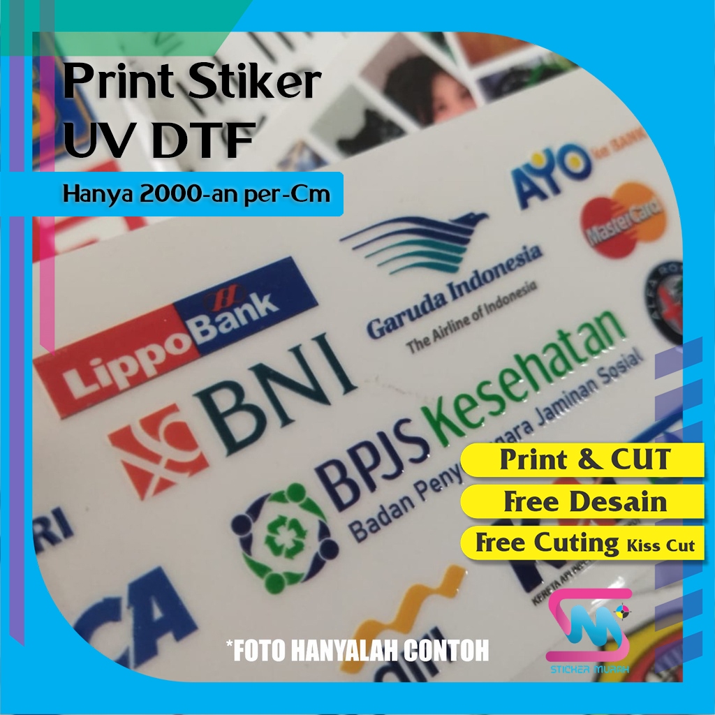 

Stiker Murah Bandung Cetak Print Cutting Sticker UV DTF Decal Kering Custom Full Color Timbul Embos Meteran High Quality Tahan Lama Bisa Untuk Souvenir Kaca Kayu Mug Helm Botol Thumbler