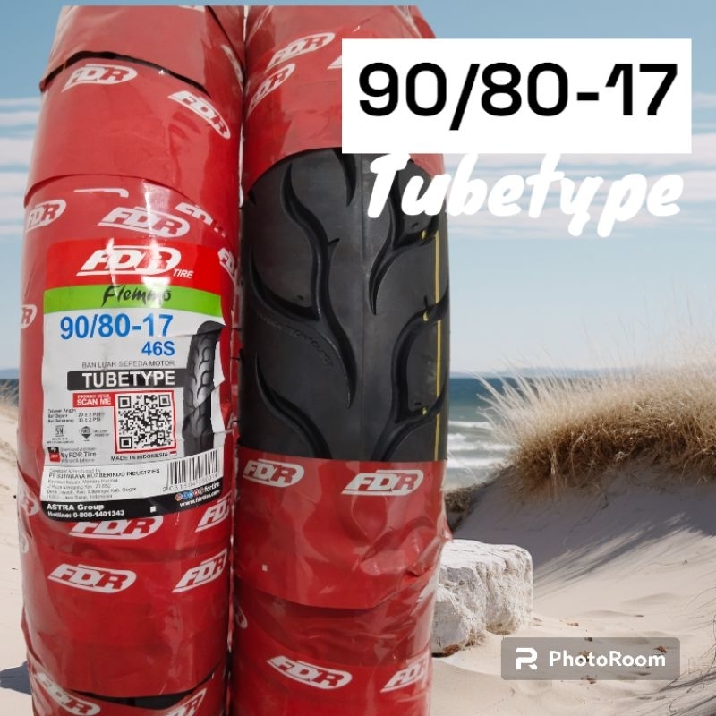 Ban luar SNI FDR Flemmo 90/80-17 Ring 17 Tubetype Untuk Ban Motor Bebek