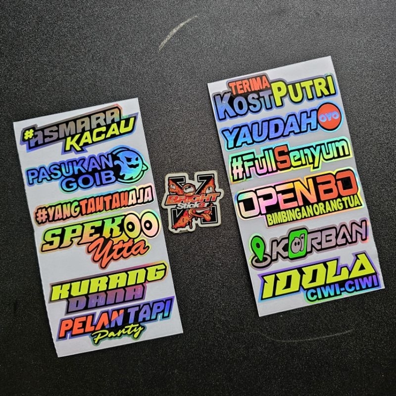 

Sticker Stiker CAMPURAN PAPAN MINI SET Cutting