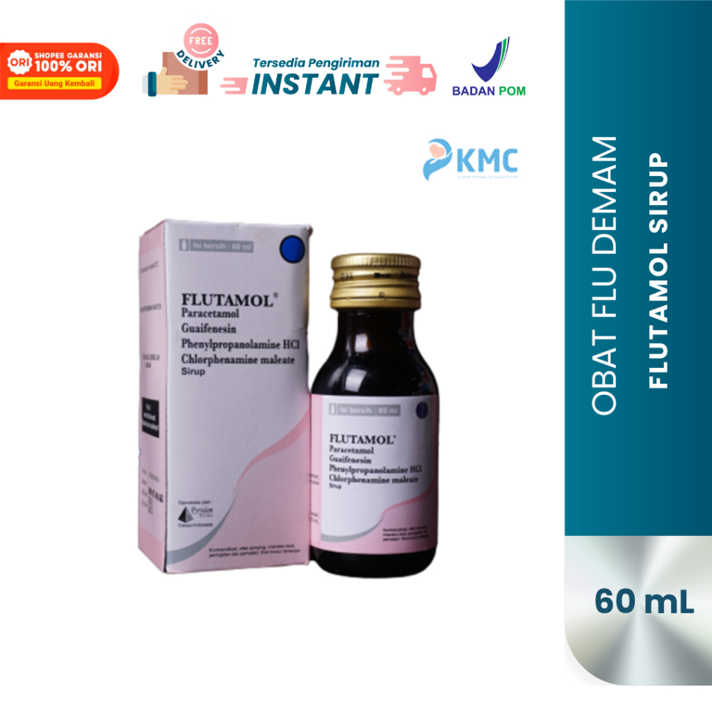 Flutamol Syrup 60ml Obat Demam Dan Flu