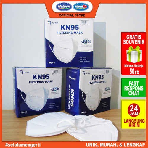 IDOLMART Masker KN95 full Care / Masker disposable / Masker anti Virus / 1 box isi 10 Surabaya