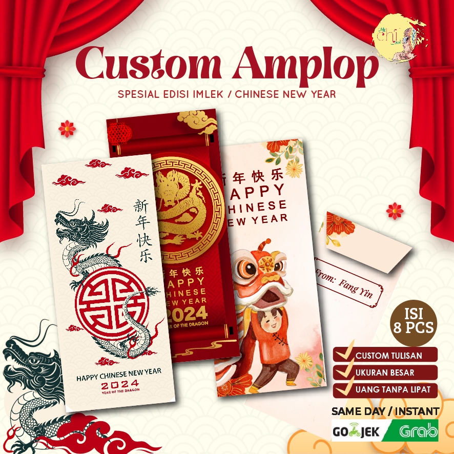 

ANGPAO CUSTOM SINCIA IMLEK CNY NEWYEAR TERMURAH HIGH QUALITY / AMPLOP / SAMPUL UANG