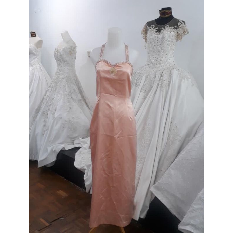 Maxi Dress Pesta Wanita Rosegold