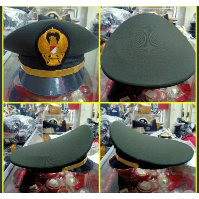 Topi Pet PDU TNI AD Bintara Panas Pria Wanita