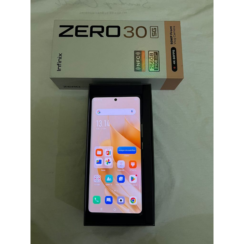 infinix zero 30 5g 12/256gb second fullset