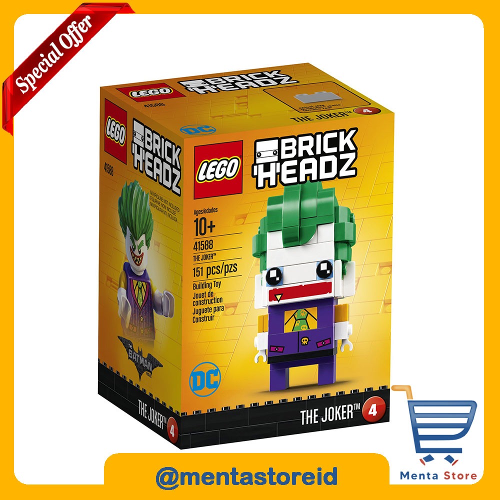 LEGO # 41588 Brickheadz Joker DC Comics Cute Big Head Iconic Movies