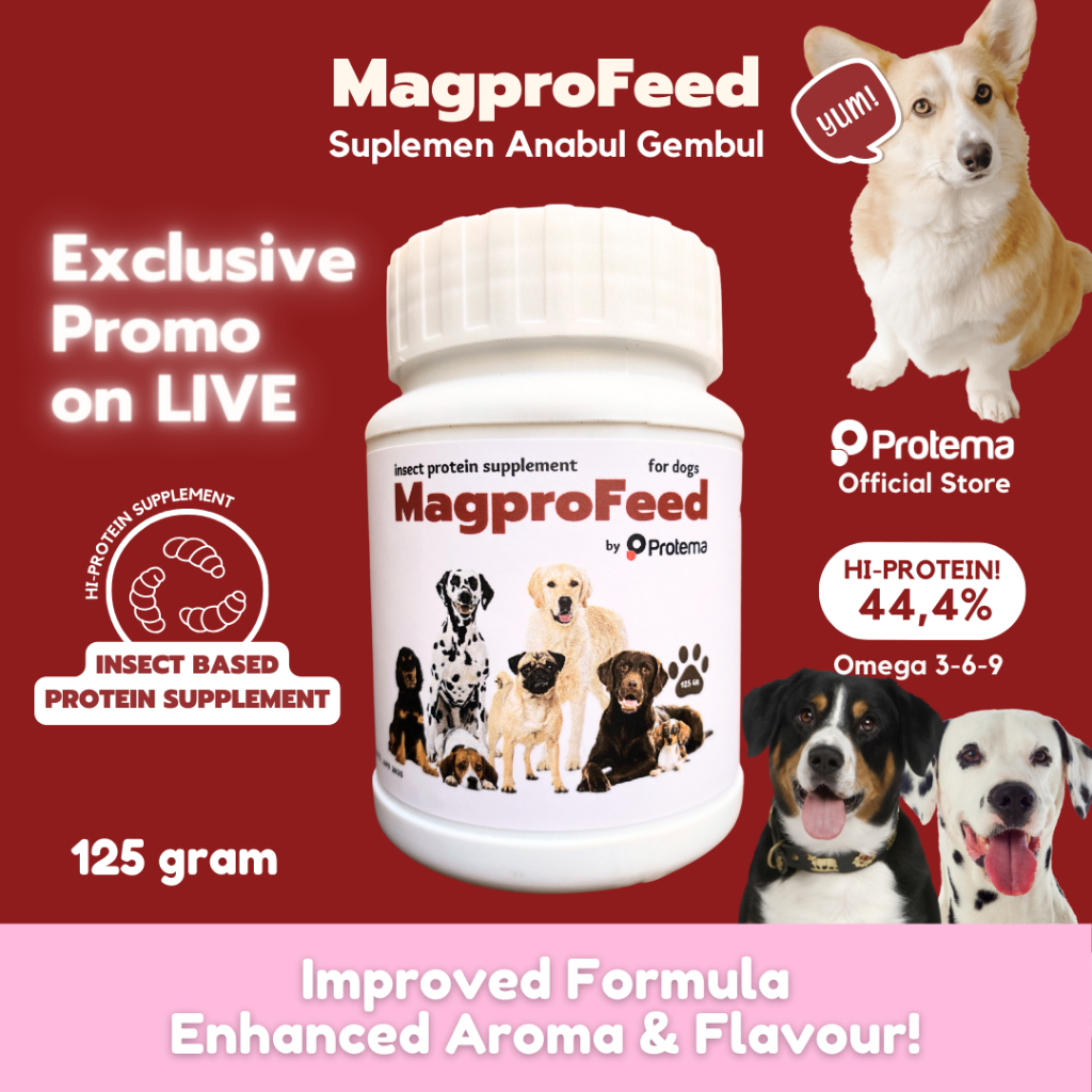 

23bagusmenshop - Magprofeed Vitamin Anjing 125gr Penambah Nafsu Makan Penggemuk Bulu Lebat Anti