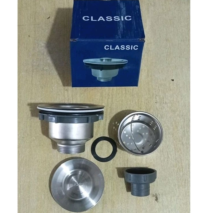 saringan afur bak cuci piring 1/2" stainless/ saringan afur 1 set/ saringan bak cuci piring murah/ s