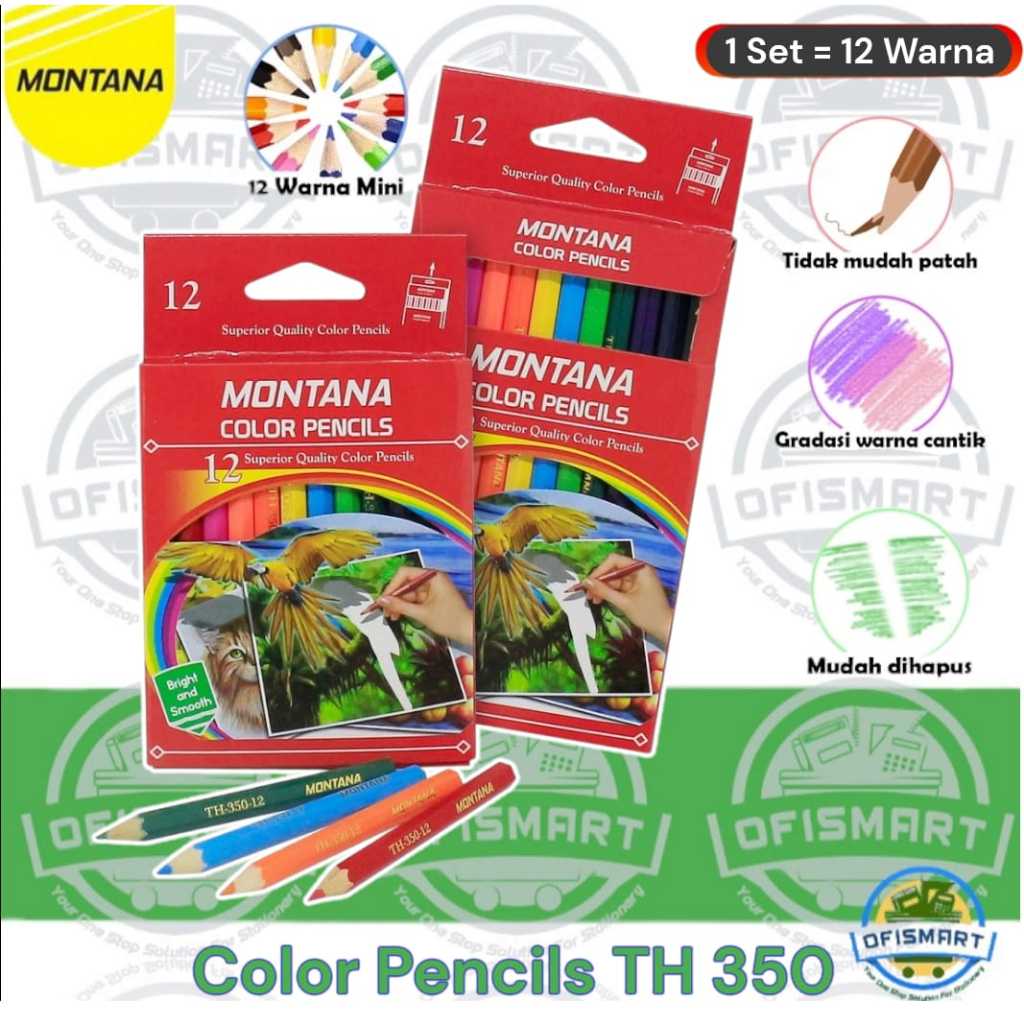 

Montana Pensil Color Warna TH-350 Murah | @1Set=12Warna