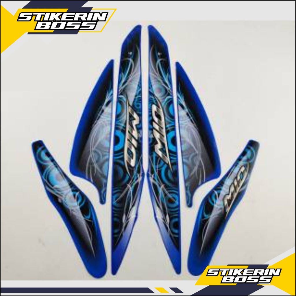 Stiker Striping Standart Mio Sporty 2011/ 2012 Biru Striping Berkualitas Termurah Dan Terlaris