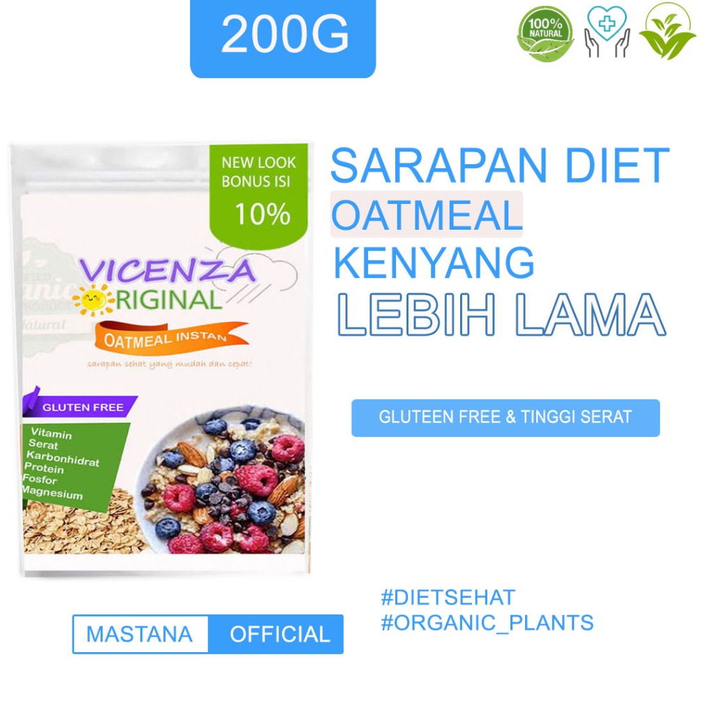 

Oatmeal Pelangsing Badan Penurun Berat Badan Sereal Diet Makanan Diet Rendah Kalori Cemilan Sehat Laoats