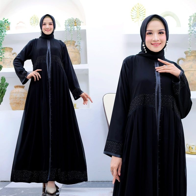 ALMA ABAYA DUBAI 475 BLACK SWAROSVKY