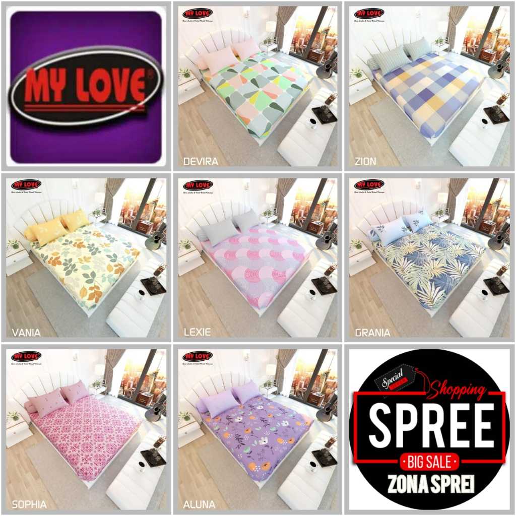 Original My Love - Sprei Jumbo Tinggi 30 Uk 200x200x30 All New My Love Extra King Size Terbaru & Ter