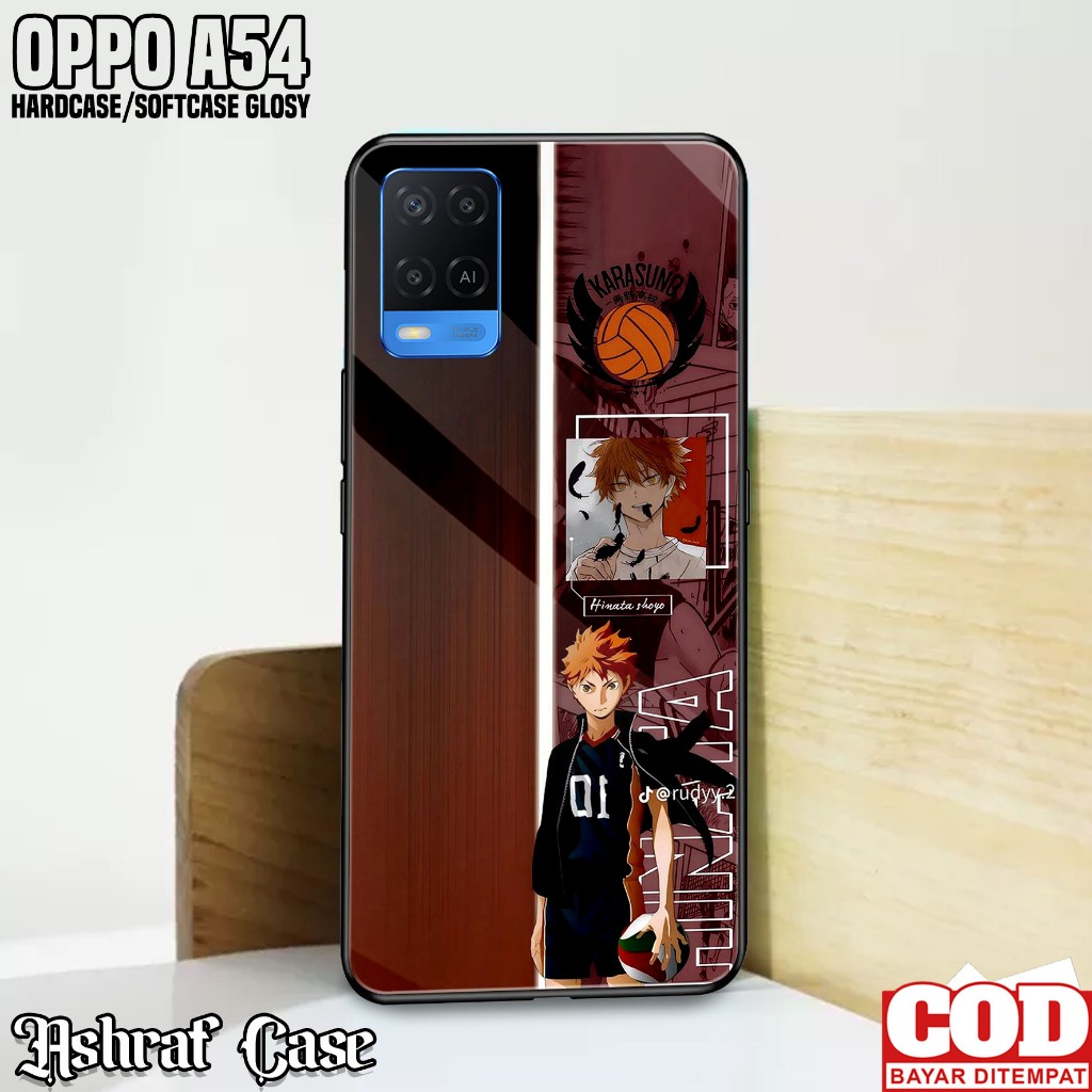 Case OPPO A54 - Casing Hp OPPO A54 ( Haikyu ) Silikon Hp OPPO A54 - Softcase Glass Kaca - Kondom Hp 