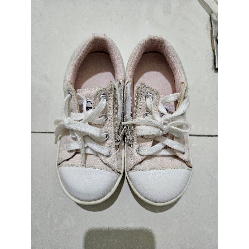 PRELOVED SECOND PRIBADI ORI KIYO BABY GIRL KIDS SHOES - KAIRI WARNA BLUSH WITH BOX SEPATU ANAK BAYI 