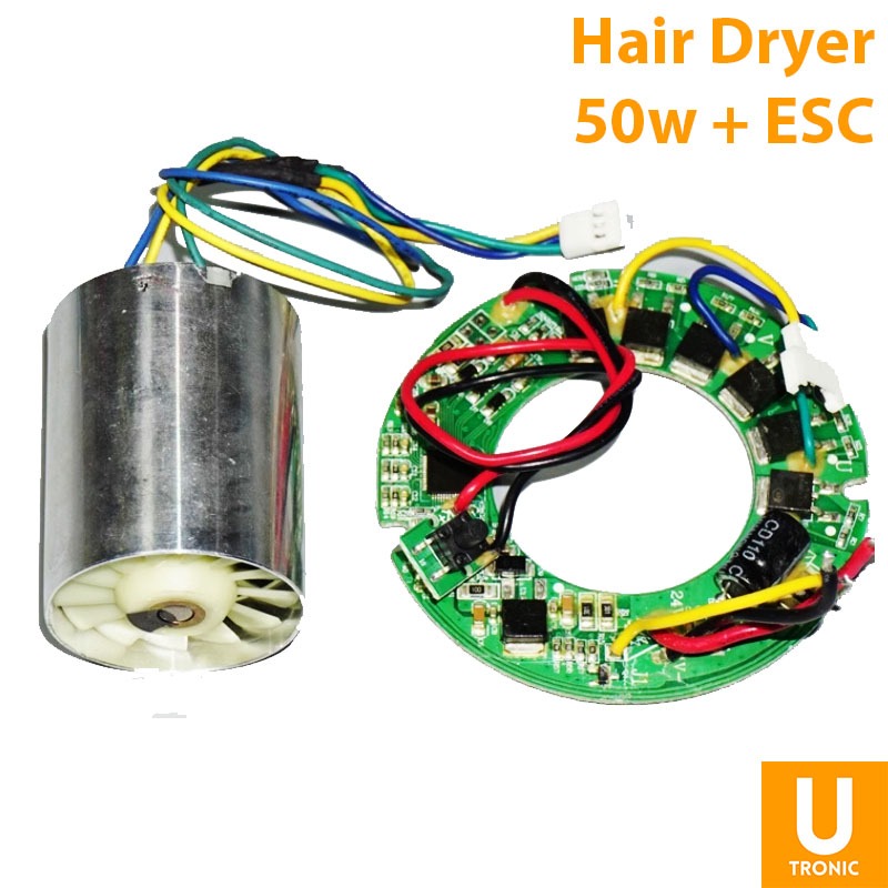 Dinamo Motor Hair Dryer 50W 24V Brushless w/ESC (7342)