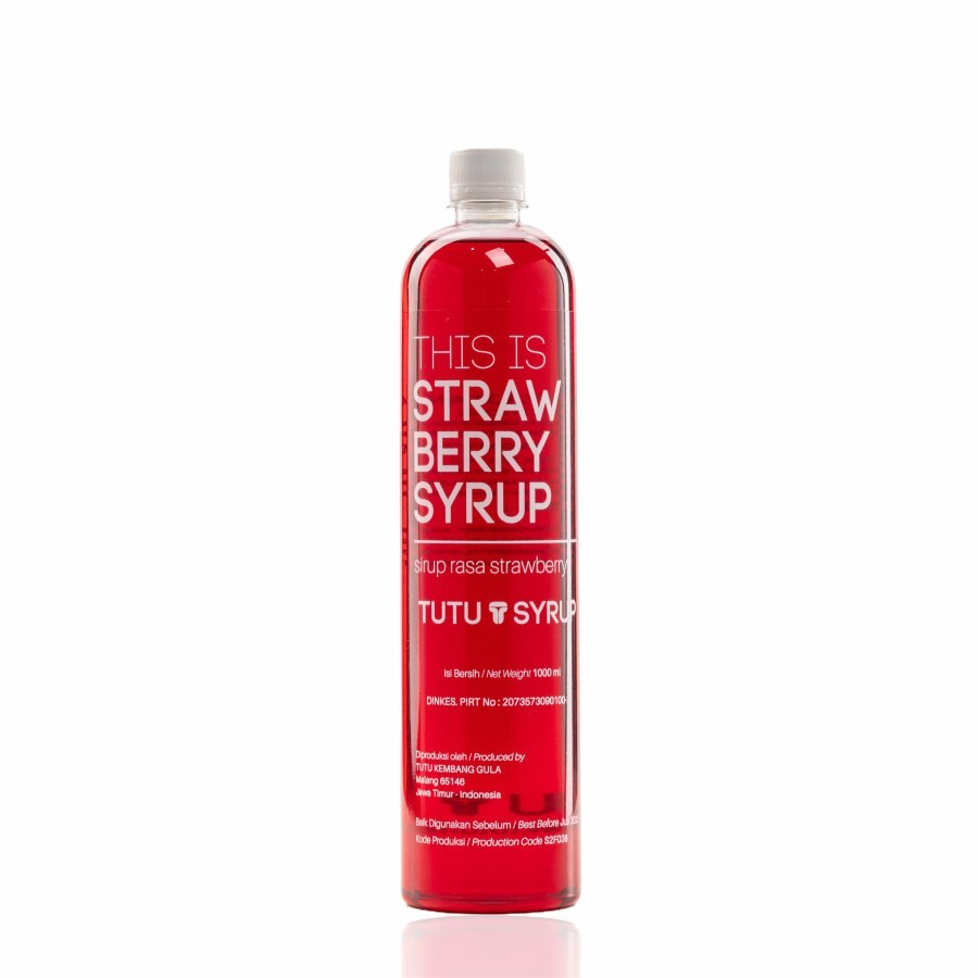 

Tutu Flavors Strawberry Syrup 1000ml - Sirup buah Stroberi