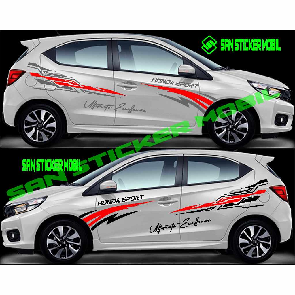 0081 CUTTING STICKER MOBIL HONDA BRIO RS TERBARU DESAIN